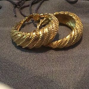 Vintage Gold Tone Hoop